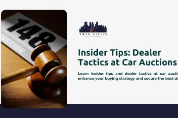 An auction gavel next to a card with the number 148, representing insider tips and dealer tactics at car auctions.