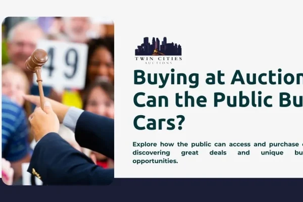 A diverse crowd enthusiastically bidding on cars at a bustling auction, highlighting the public's ability to participate and the thrilling chance to buy vehicles.