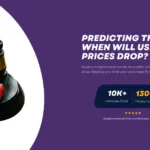 A gavel next to a small red toy car on a purple background with text reading "Predicting the Dip: When Will Used Car Prices Drop?" and stats: "10K+ Vehicles Sold" and "13,000+ Happy Customers."